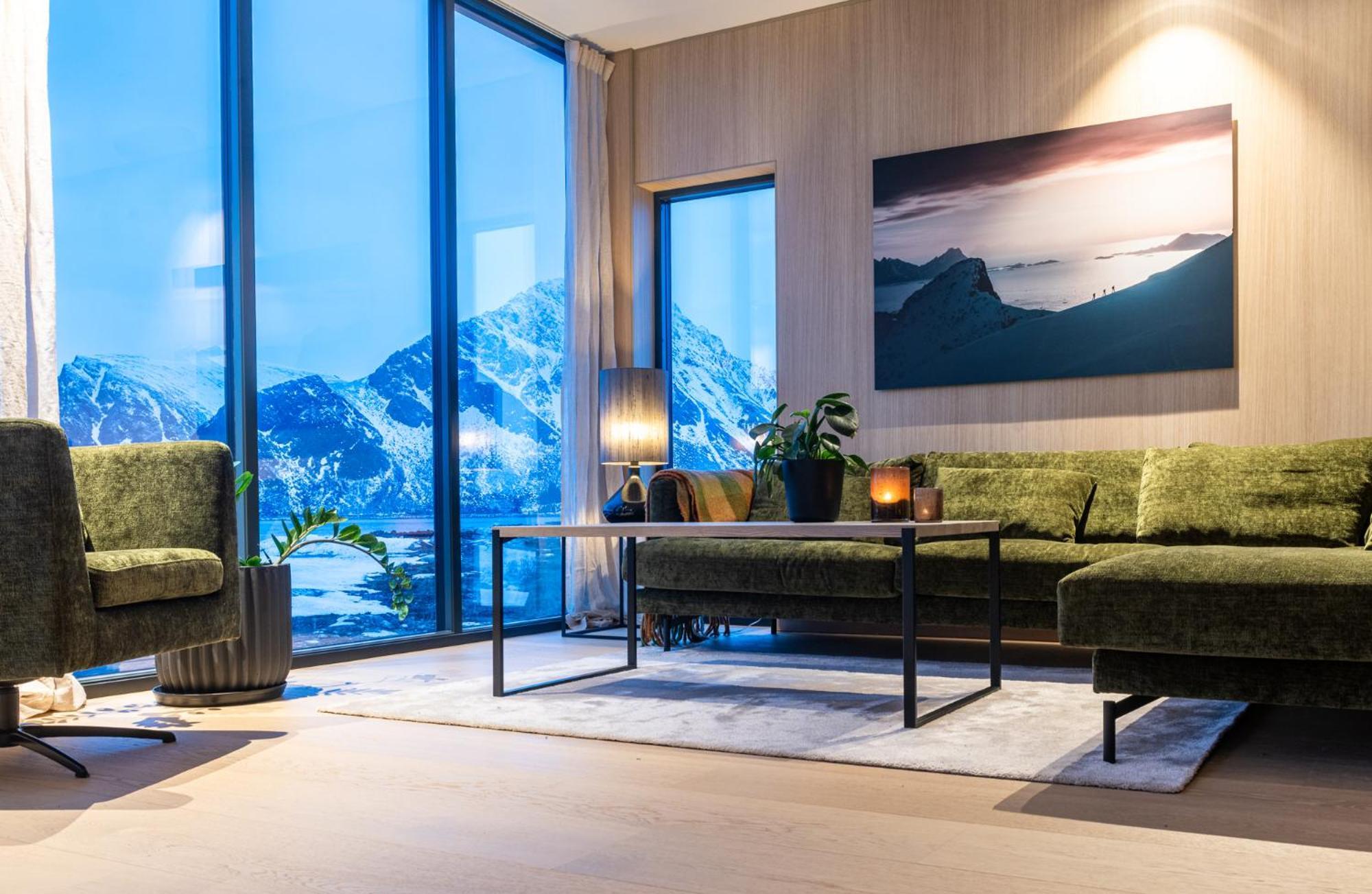 New Luxury Cabin Near Henningsvaer Lofoten Kleppstad Exteriör bild