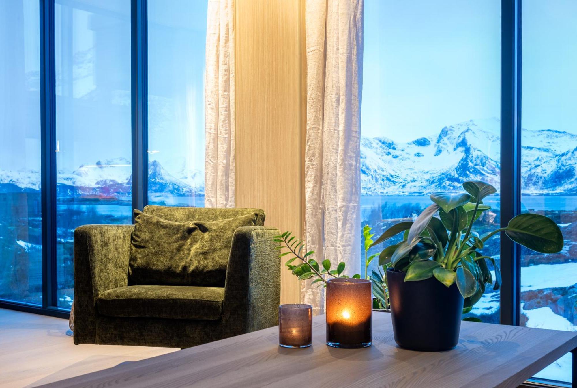 New Luxury Cabin Near Henningsvaer Lofoten Kleppstad Exteriör bild